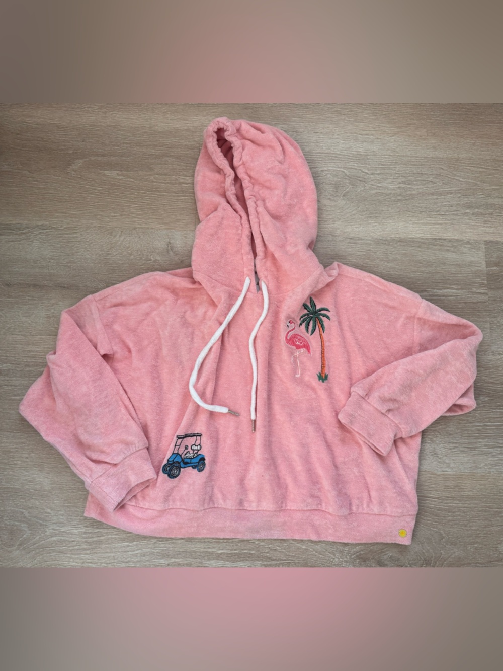 Celandine Embroidered Terry Sweatshirt Size M